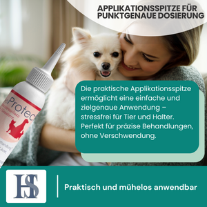 
                  
                    Laden Sie das Bild in den Galerie-Viewer, HS Protect Spot on dog - 100 ml - bei Last mit Zecken und Flöhen.
                  
                