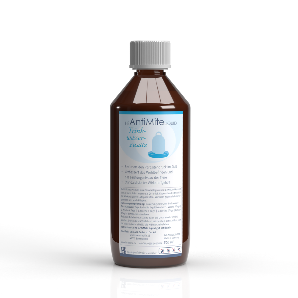 HS AntiMite Liquid 500 ml- Trinkwasserzusatz gegen Milben und Parasiten